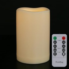 4" x 6" Large Outdoor Flameless Candles with Remote and Timer Waterproof