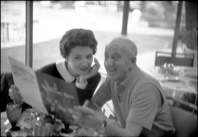 Photo:Polly Bergen 1950s Restaurant Table Portrait Man and Woman