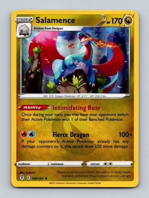 TCG Pokemon Karte Salamence EVS 109/203 ENG kodama Rare Evolving Skies Holo