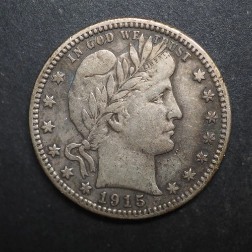 1915   *D *  BARBER SILVER QUARTER  ***NICE*** FREE SHIPPING   C2098