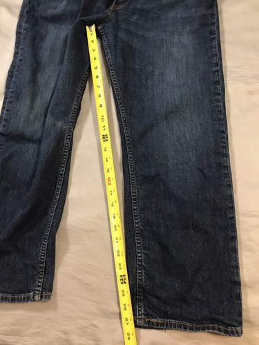 Levi Strauss 505 Jeans Mens 36x27 Blue Straight Leg - Picture 3 of 14