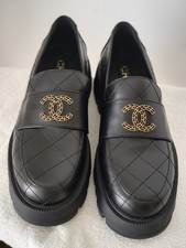 Scarpe Mocassino Chanel Donna Tg 40 Logo Grande