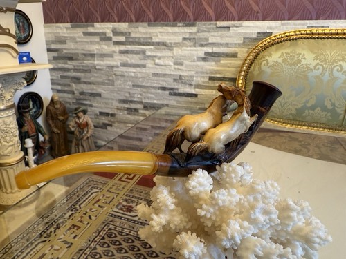 ANTIKE MEERSCHAUMPFEIFE PFEIFE PFERDE TEILDEFEKT - Bild 2 von 24