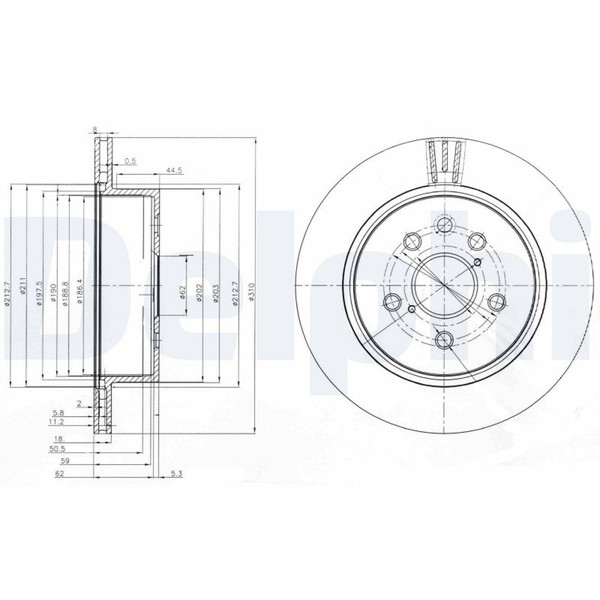 2X Delphi Bremsscheibe BG4024 FüR Lexus GS IS 2 RC 3 200D ALE20_ ALE20R 200T 250-image