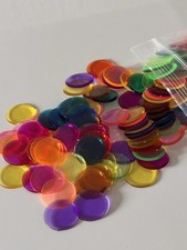 Bag of 250 3/4" 19mm Multicolor Bingo Game Chips Counting, Sorting Markers