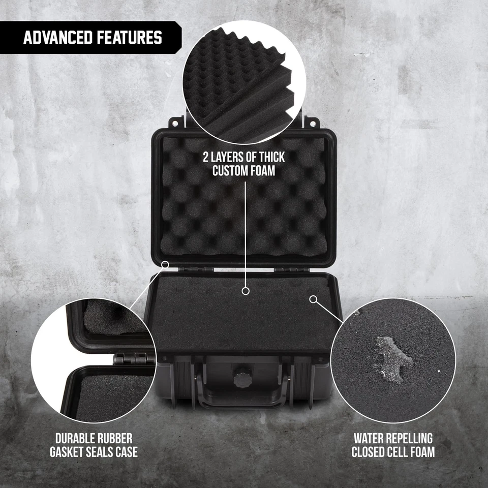 All Weather Hard Case 10 x 9 x 5” - TSA Approved Hard Shell Travel Case with ... - Image 3 of 4