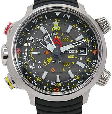 Citizen Promaster Land Altichron Solar Quartz Watch BN4021-02E 48mm Black Dial