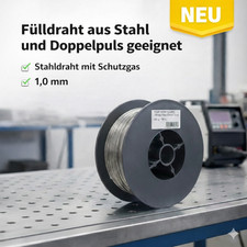 F&uuml;lldraht Stahl 1,0 mm 450 g mit Schutzgas geeignet f&uuml;r Doppelpuls-Technologie