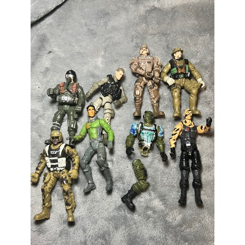 Mixed Lot Military Action Figures 3.75 Inch Tactical Soldier Toys Parts Fodder