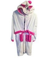 NEW kids girls white/pink unicorn dressing gown