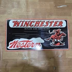 WINCHESTER WESTERN PORCELAIN ENAMEL SIGN 30 X 15 INCHES