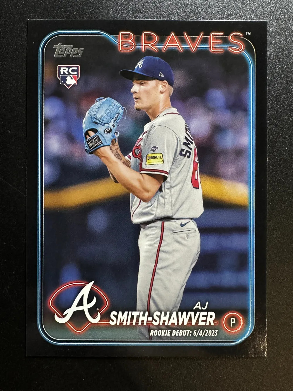 2024 Topps Update Series RC Rookie Black #US316 AJ Smith-Shawver /74 HD