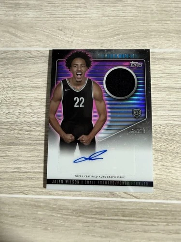 Topps 2023-24 Midnight Jalen Wilson Brooklyn Nets RC Jersey Auto #RJA-JW