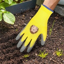 Gardening Gloves Kids Durable Waterproof Non-Slip Children Safety Work Gloves UK