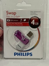 Philips Swap 4GB USB Flash Drive – Vivid Edition – Purple – NEW SEALED