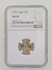 2026 Gold Eagle G$5 NGC MS69       1/10 oz
