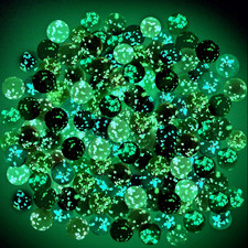100 Pieces Colorful Glass Marbles Glow in the Dark Multi-Color Luminous