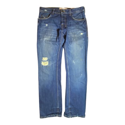 LTB Paul Low Rise Straight Jeans Men's W32/L32 Whiskers Distressed Dark Blue