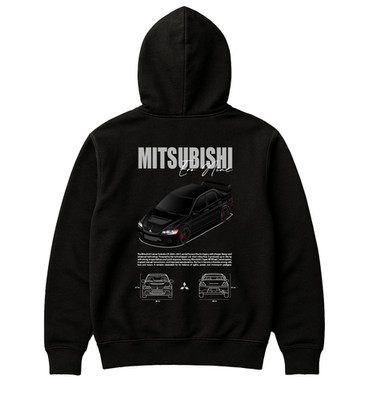 Mitsubishi Evolution inspired Hoodie  Streetwear Apparel  Evo 8 9 10