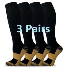 Calcetines de compresión graduados absorbentes de humedad para correr 20-30 mmHg hasta la rodilla