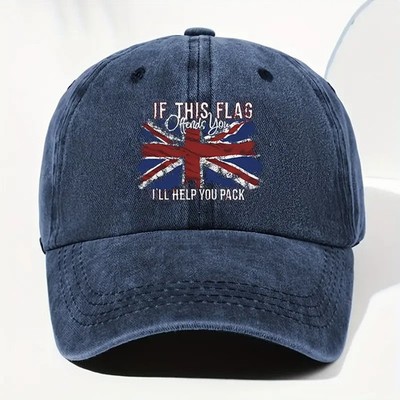 Baseball Cap Hat United Kingdom Flag Union Jack New UK Adjustable