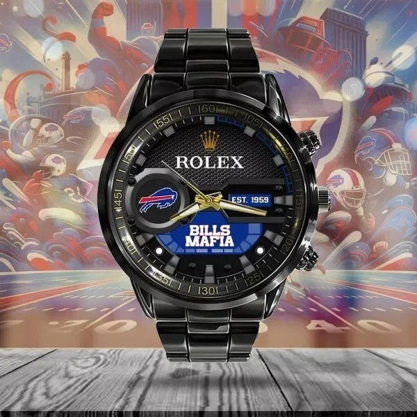 Bills Black Stainless Steel Watch