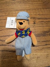 Disney Store Choo Choo Pooh Mini Bean Bag Plush Winnie The Pooh 8 inch