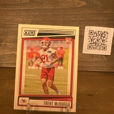 Score 2022 Rookies Trent McDuffie Rookie Kansas City Chiefs Football Card #328. rookie card picture