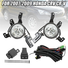 FOR 07-09 HONDA CRV CR-V CLEAR LENS BUMPER DRIVING FOG LIGHT LAMP W/BEZEL+SWITCH
