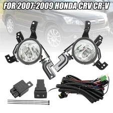 FOR 07-09 HONDA CRV CR-V CLEAR LENS BUMPER DRIVING FOG LIGHT LAMP W/BEZEL+SWITCH