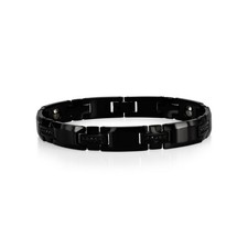 Magnetic Tungsten, CZ Bracelet - Black Plated