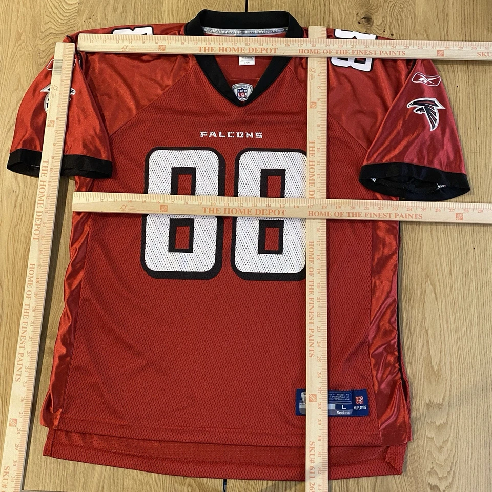 Camiseta De Colección Reebok Tony Gonzalez Atlanta Falcons 88 Para Hombre Grande Sobre el Campo Malla Roja Foto 4 de 4