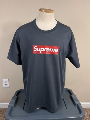 Supreme Gray Box Logo T-Shirt Made in USA Pre-Shrunk Cotton Men s Size XXL