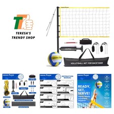 Regulation 32x3 Feet Outdoor Volleyball Net Set - Perfect for Backyard Fun