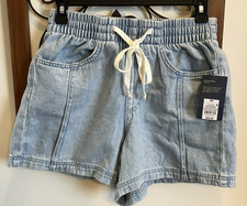 NEW Universal Thread Women's High-Rise Drawstring Denim Shorts Size X Small