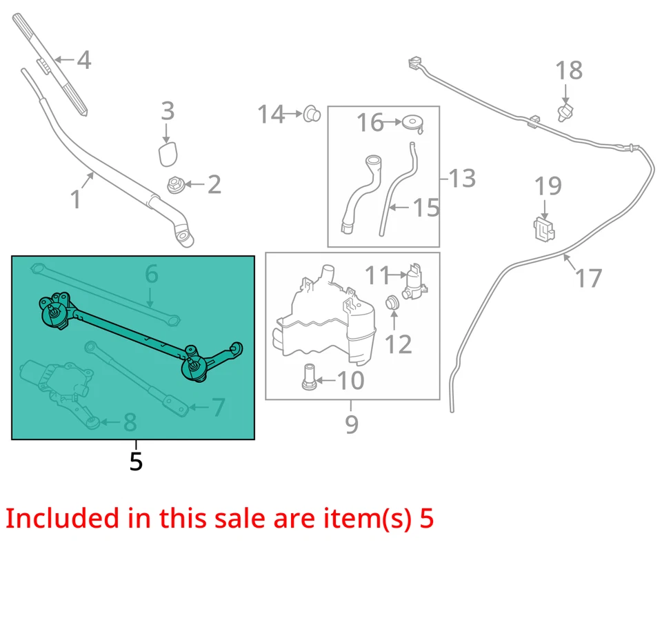 2017 Infiniti Q60 Windshield Wiper Transmission OEM 42K Miles - LKQ378867467 - Изображение 4 из 4