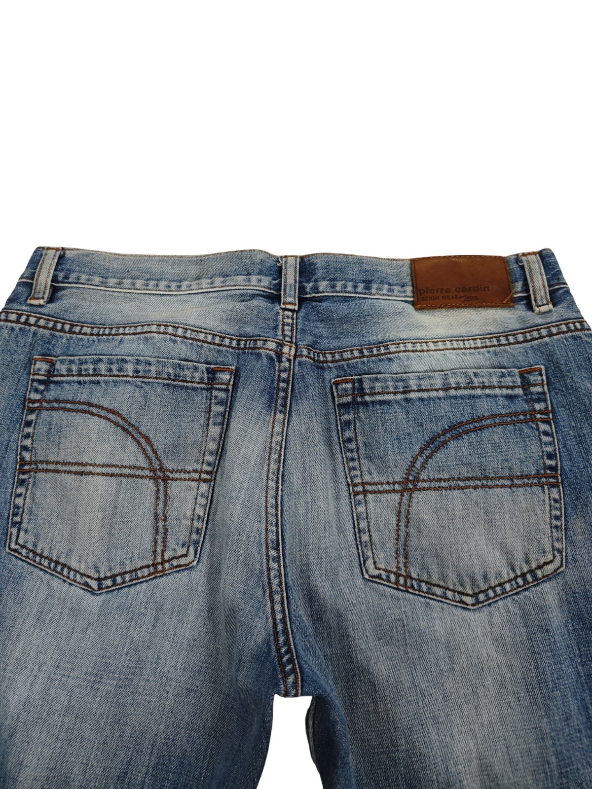 Pierre Cardin Straight Jeans Men's Size 35W 31L Blue Designer Urban Fade image 4
