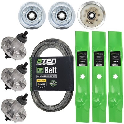 8TEN Deck Kit Blade Spindle Belt Idler John Deere D140 D160 D150 D155 48 Inch