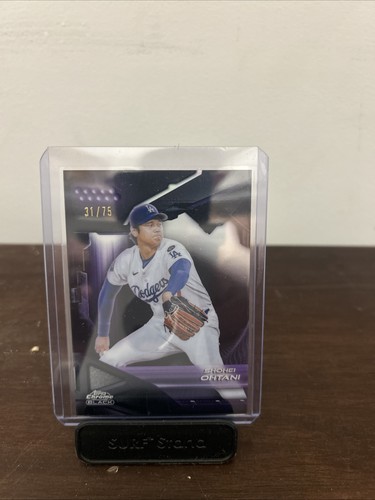 Topps Chrome Black Shohei Ohtani Dodgers Purple Refractor 2025 /75