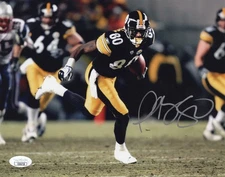Plaxico Burress autographed signed 8x10 photo NFL Pittsburgh Steelers JSA COA