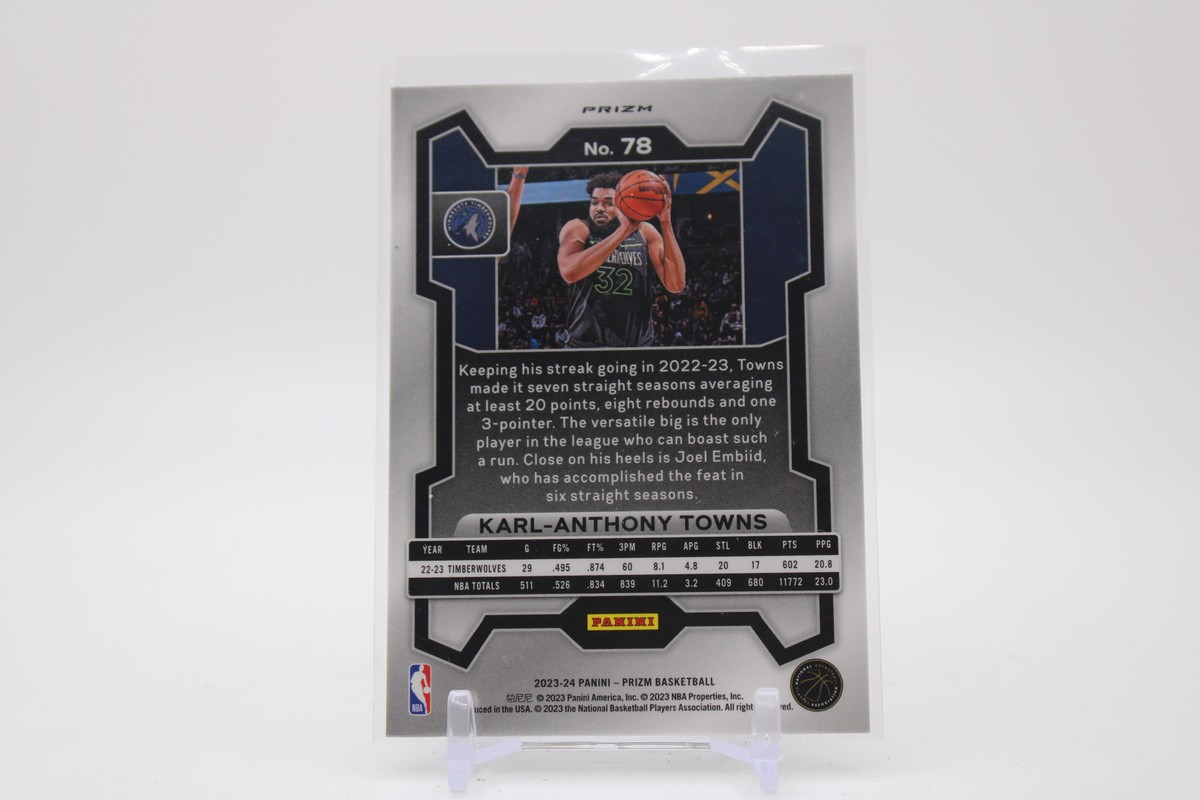 ☆期間限定セール☆Panini Prizm Karl-Anthony Towns 2023-24 Panini Prizm #78 Karl-Anthony Towns Prizms Ice | eBay