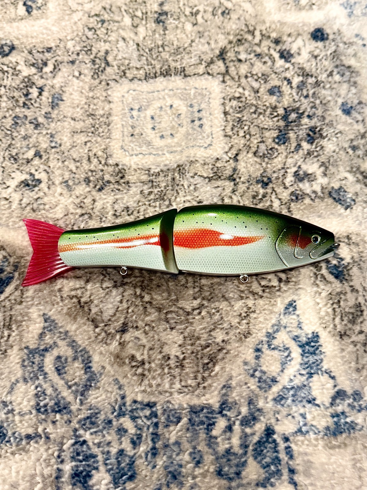 Roman Made Negotiator Rainbow Trout Swimbait Bottom Hook Glide Bait Bass Fishing - Image 4