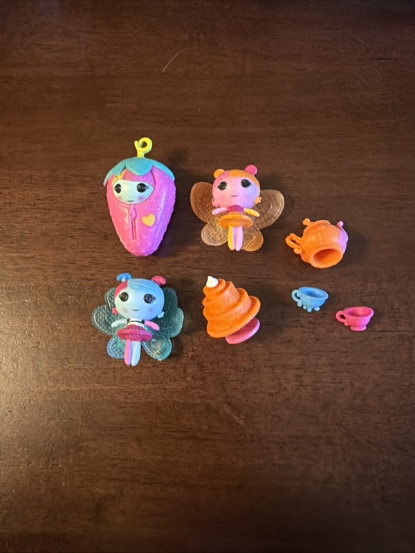 Lalaloopsy Lala-oopsies Littles Mini Fairy Tulip, Lilac, & Fern Complete Set