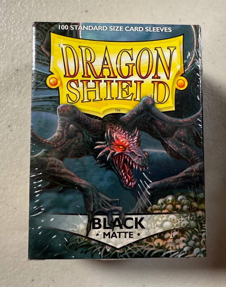 Dragon Shield Matte Black 10 PACK DISPLAY BOX Standard Size Sleeves 100ct - Image 3 of 3
