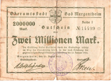 Bad Mergentheim - Oberamtsstadt - 2 Millionen Mark -