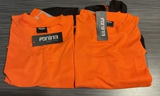 Short Sleeve Orange/Black High Visibility Safety Shirt  size small, 3pack