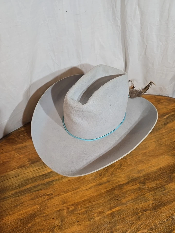 Chapéu de cowboy vintage Miller Bros "Trails End" 3X castor tamanho 7 faroeste - Imagem 4 de 4