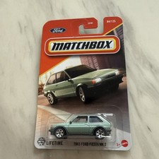 Matchbox 1983 Ford Fiesta Mk2 Green Long Card