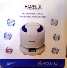 Haneuul Ultrasonic Cleaner Kills Bacteria 42000HZ White