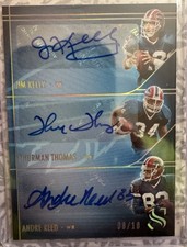  2025 Panini Silhouette Triple Autographs Kelly Thomas Reed Buffalo Bills /10